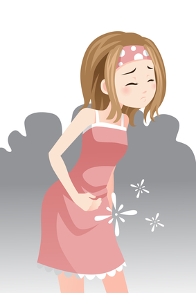 Woman stomach pain